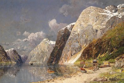 Large Fjord Landscape by Karl Kaufmann